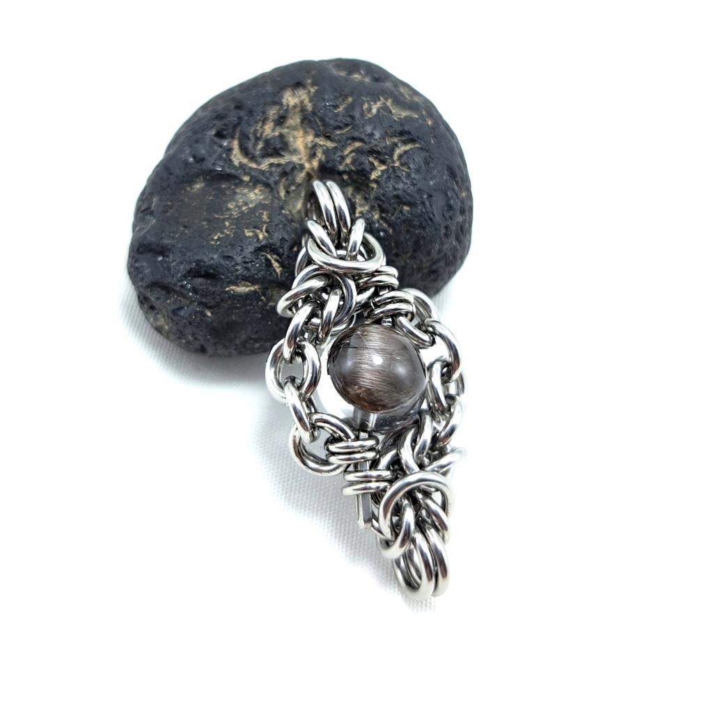 白金の煌めき! プラチナルチルクォーツ　ペンダントトップ