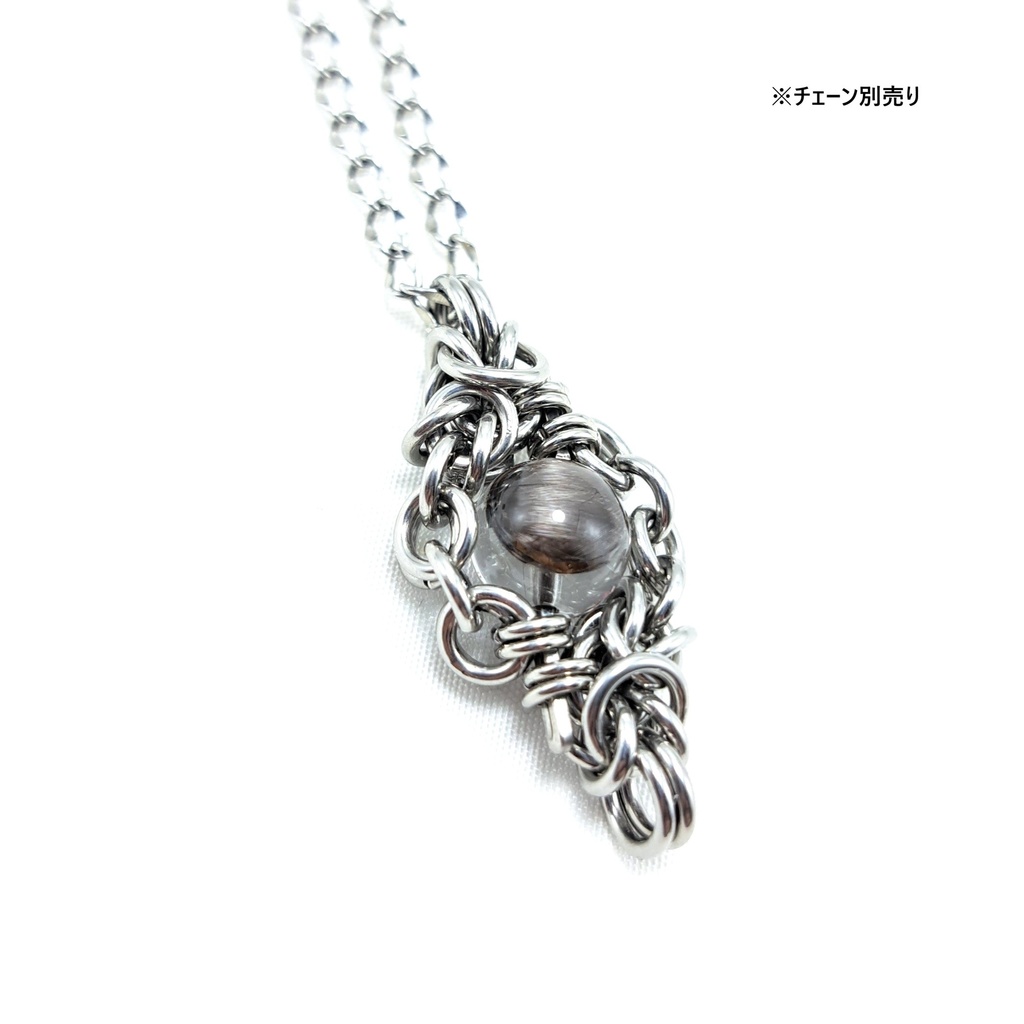 白金の煌めき! プラチナルチルクォーツ ペンダントトップ