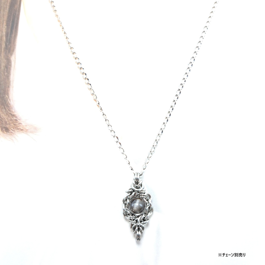 白金の煌めき! プラチナルチルクォーツ ペンダントトップ