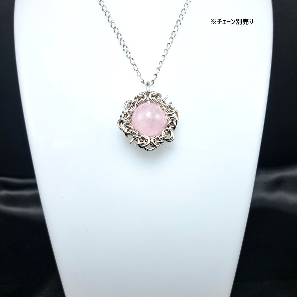 ミルキーピンク モルガナイト ペンダントトップ
