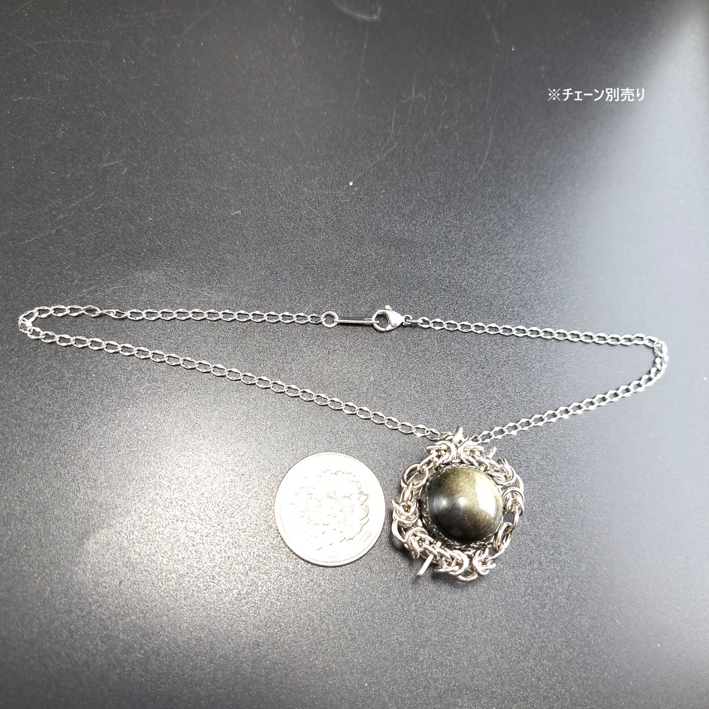 上品な金色の輝き! ゴールデン オブシディアン ペンダントトップ