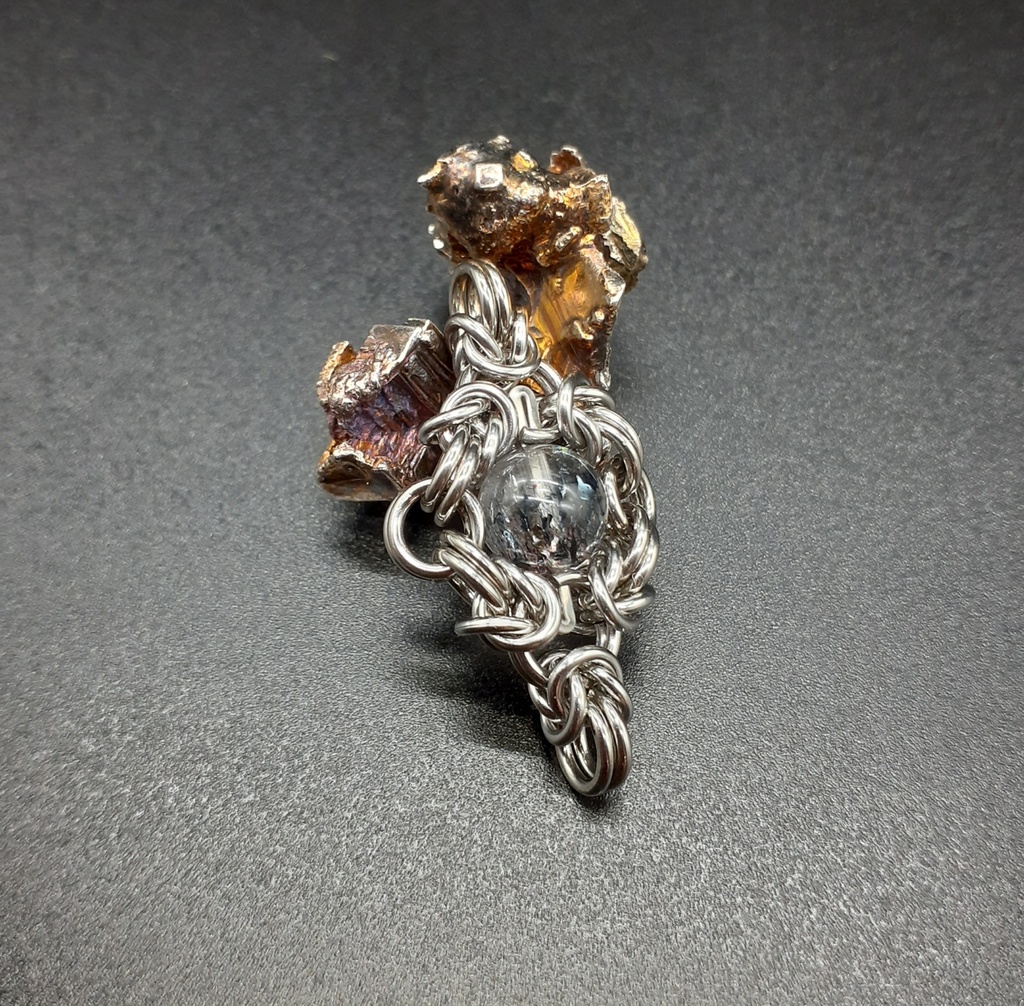 ブラックファイア クォーツ ペンダントトップ