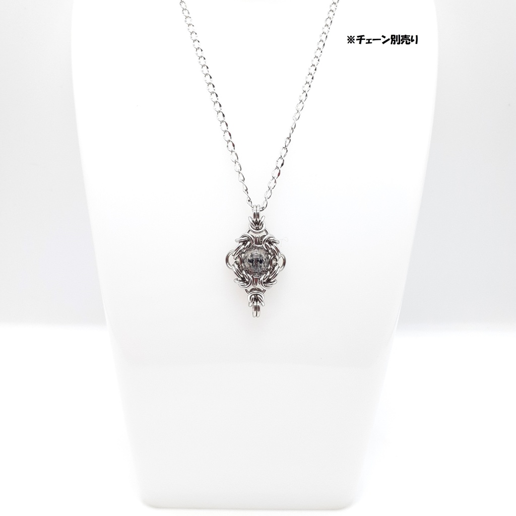 ブラックファイア クォーツ ペンダントトップ