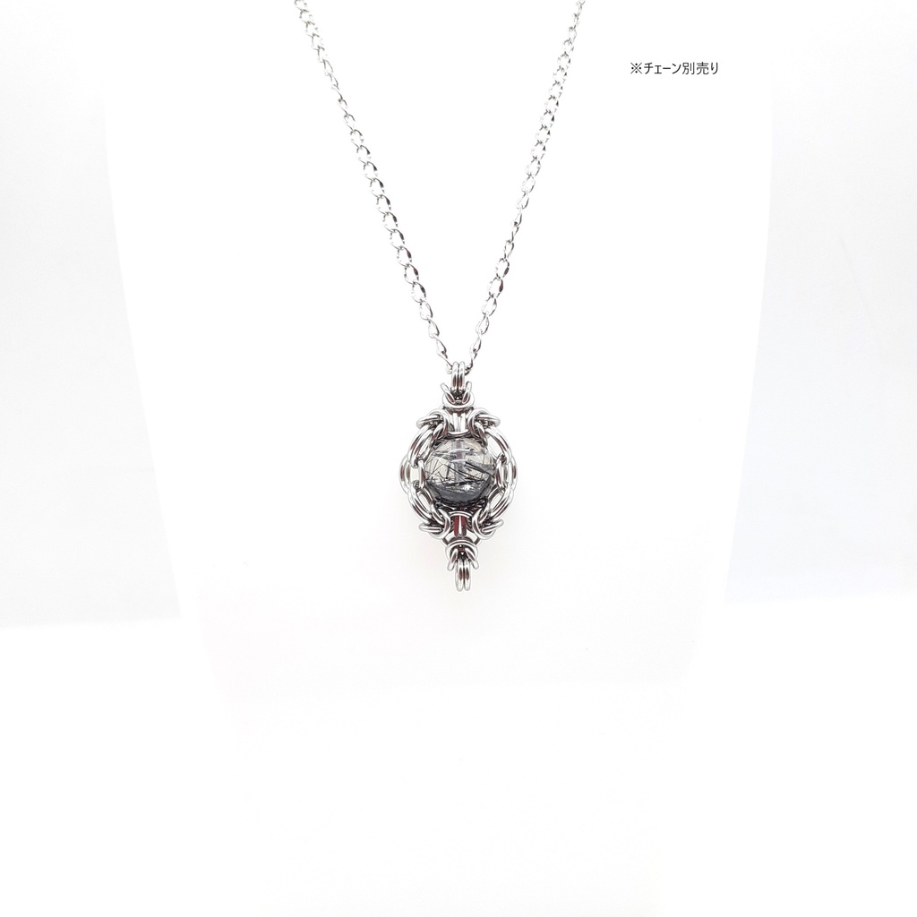 漆黒針! ブラックトルマリン イン クォーツ ペンダントトップ