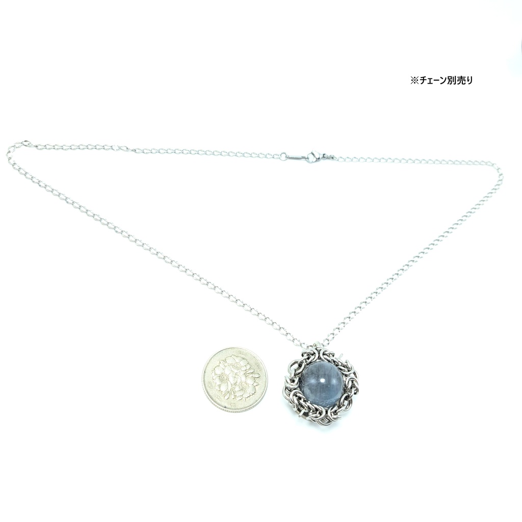 ブラック ブルー アクアマリン ペンダントトップ