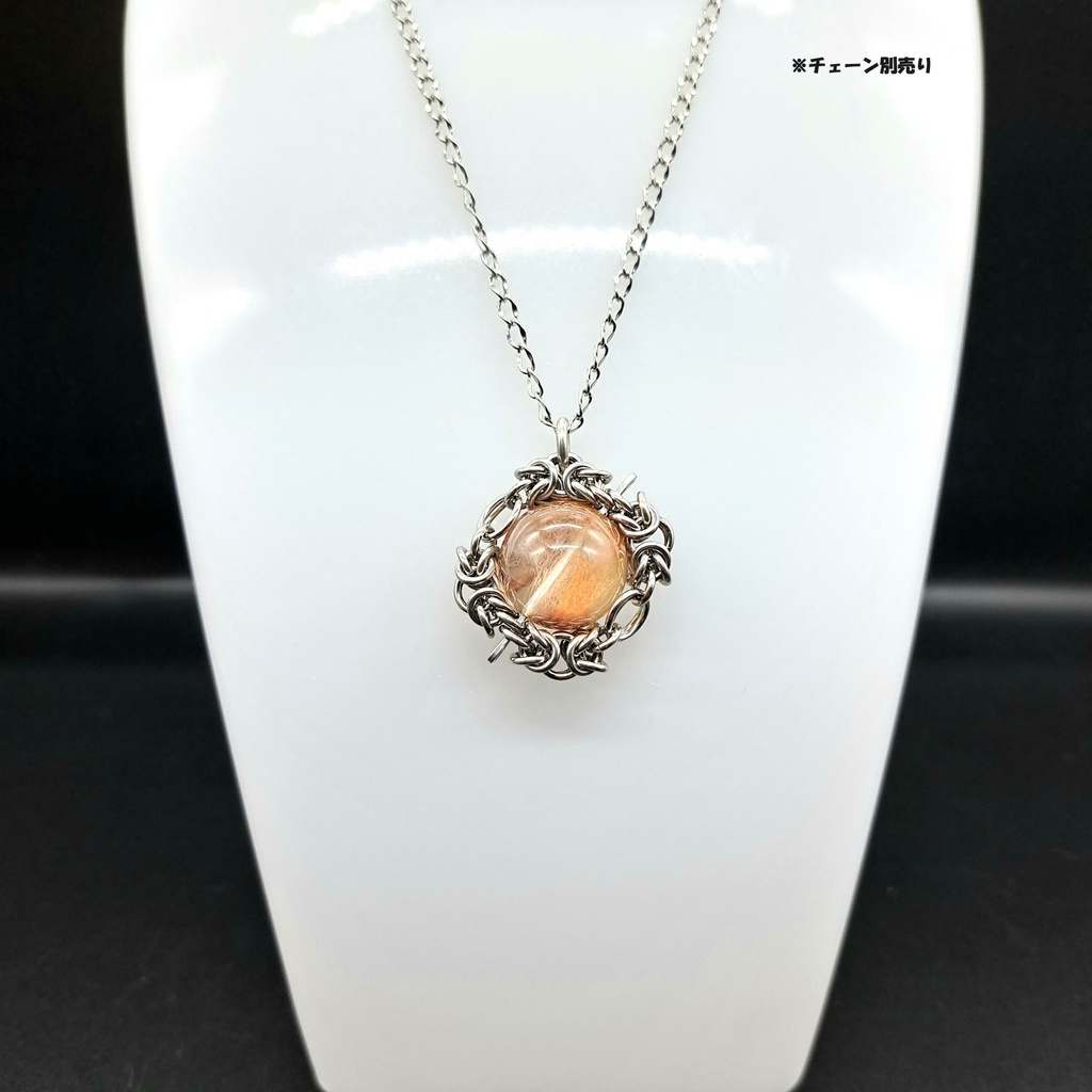 アンフィボール イン クォーツ ペンダントトップ