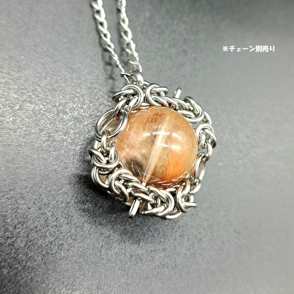 アンフィボール イン クォーツ ペンダントトップ