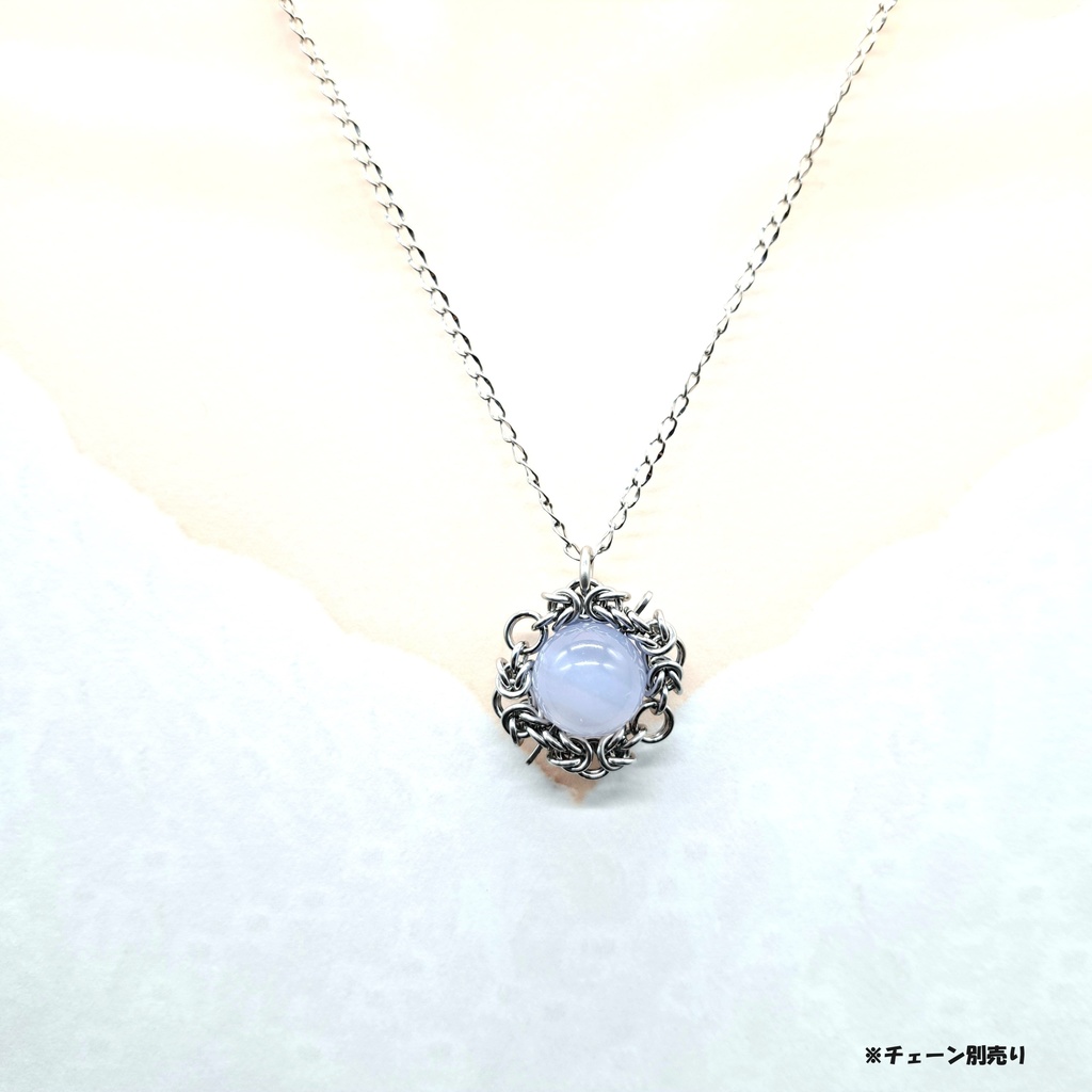 高品質・天然色! ブルーレースアゲート ペンダントトップ