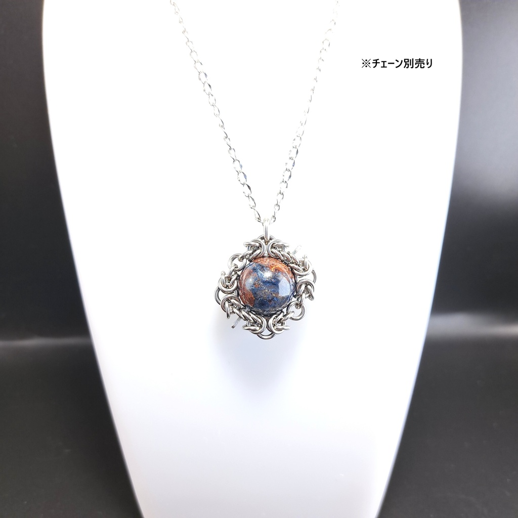 バイカラー テンペストストーン ( ピーターサイト ) ペンダントトップ