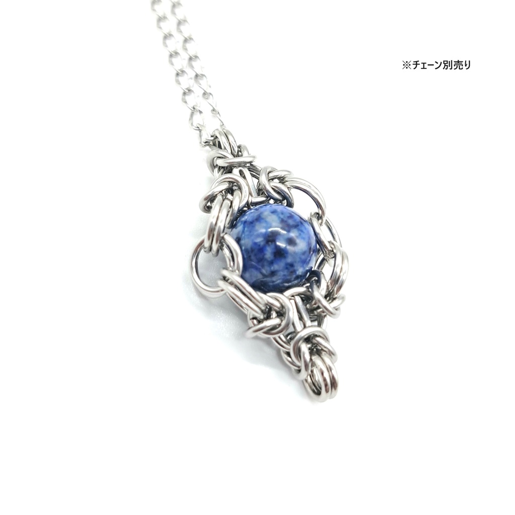 モザイクアートの様な美しさ! マトリックス ラズライト ペンダントトップ