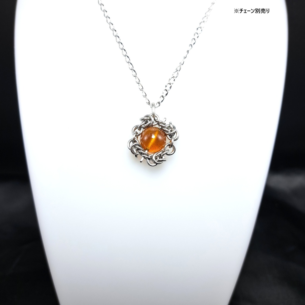 ミャンマー産天然琥珀! ブルーアンバー ペンダントトップ