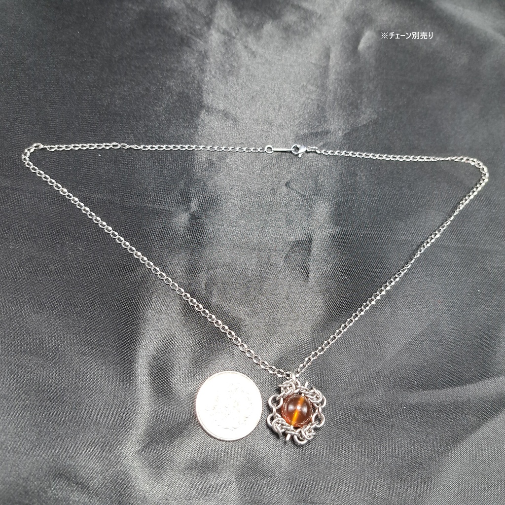 ミャンマー産天然琥珀! ブルーアンバー ペンダントトップ