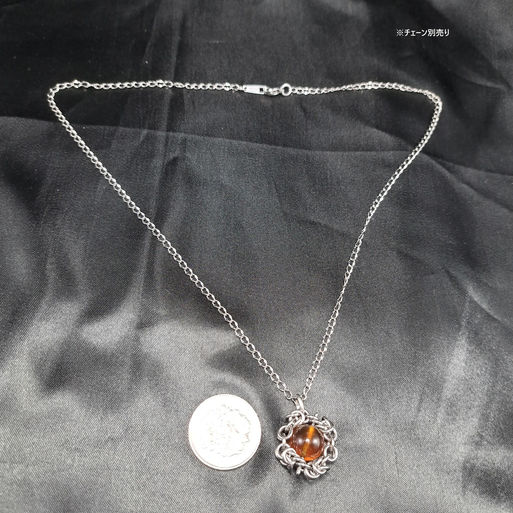 ミャンマー産天然琥珀! ブルーアンバー ペンダントトップ