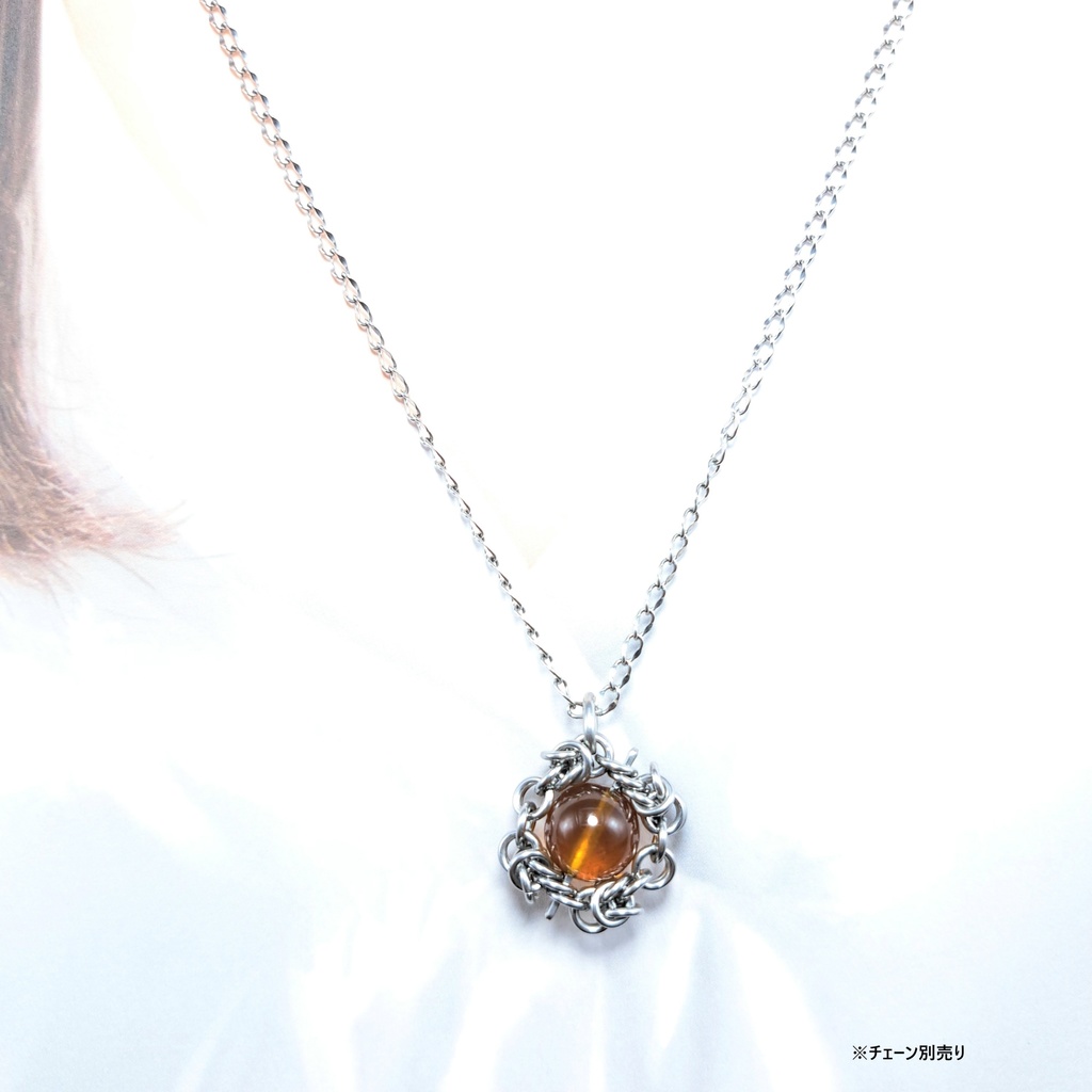 ミャンマー産天然琥珀! ブルーアンバー ペンダントトップ