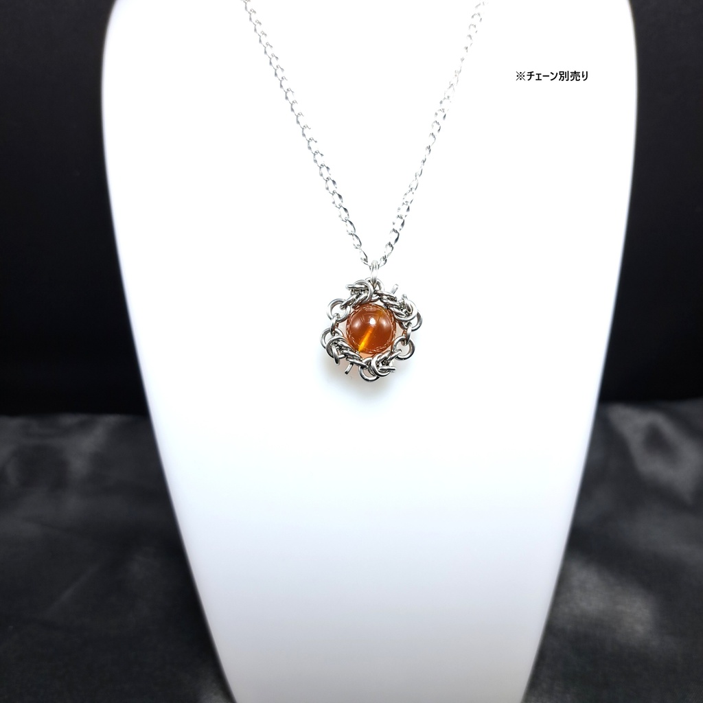 ミャンマー産天然琥珀! ブルーアンバー ペンダントトップ