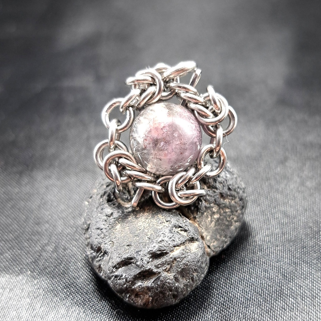 色々な鉱物が混ざり合った天然石! アメジストインクォーツ　ペンダントトップ