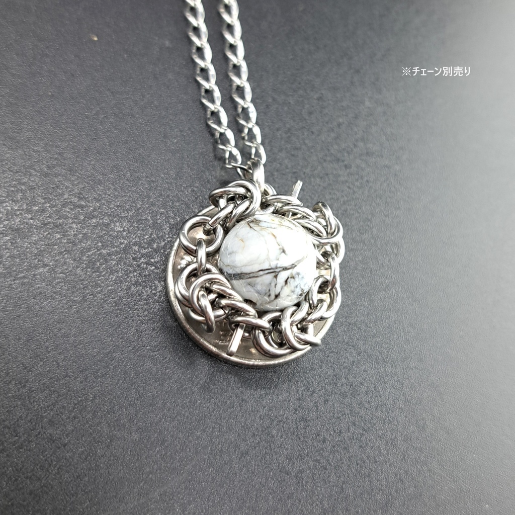 特有模様が美しい コモンブルーオパール ペンダントトップ