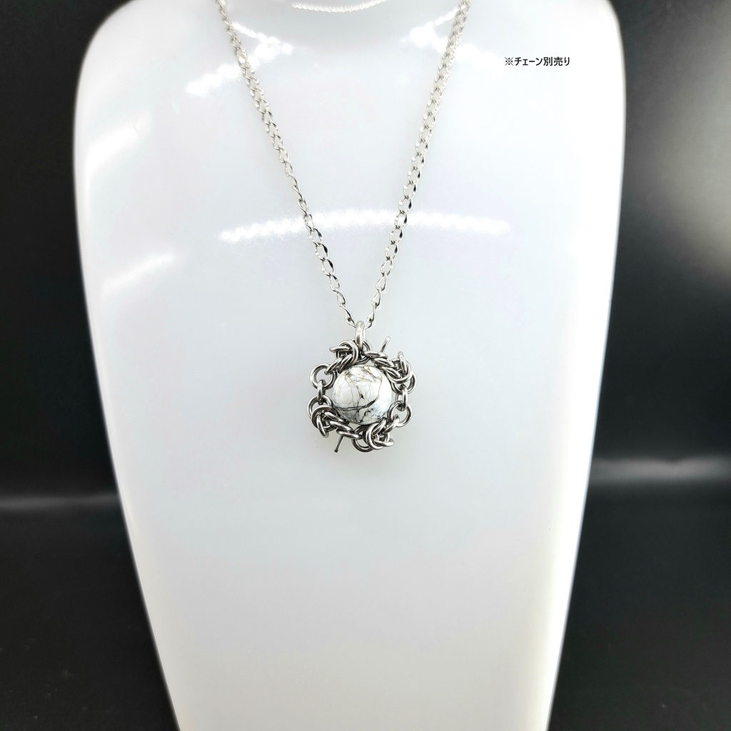 特有模様が美しい コモンブルーオパール ペンダントトップ