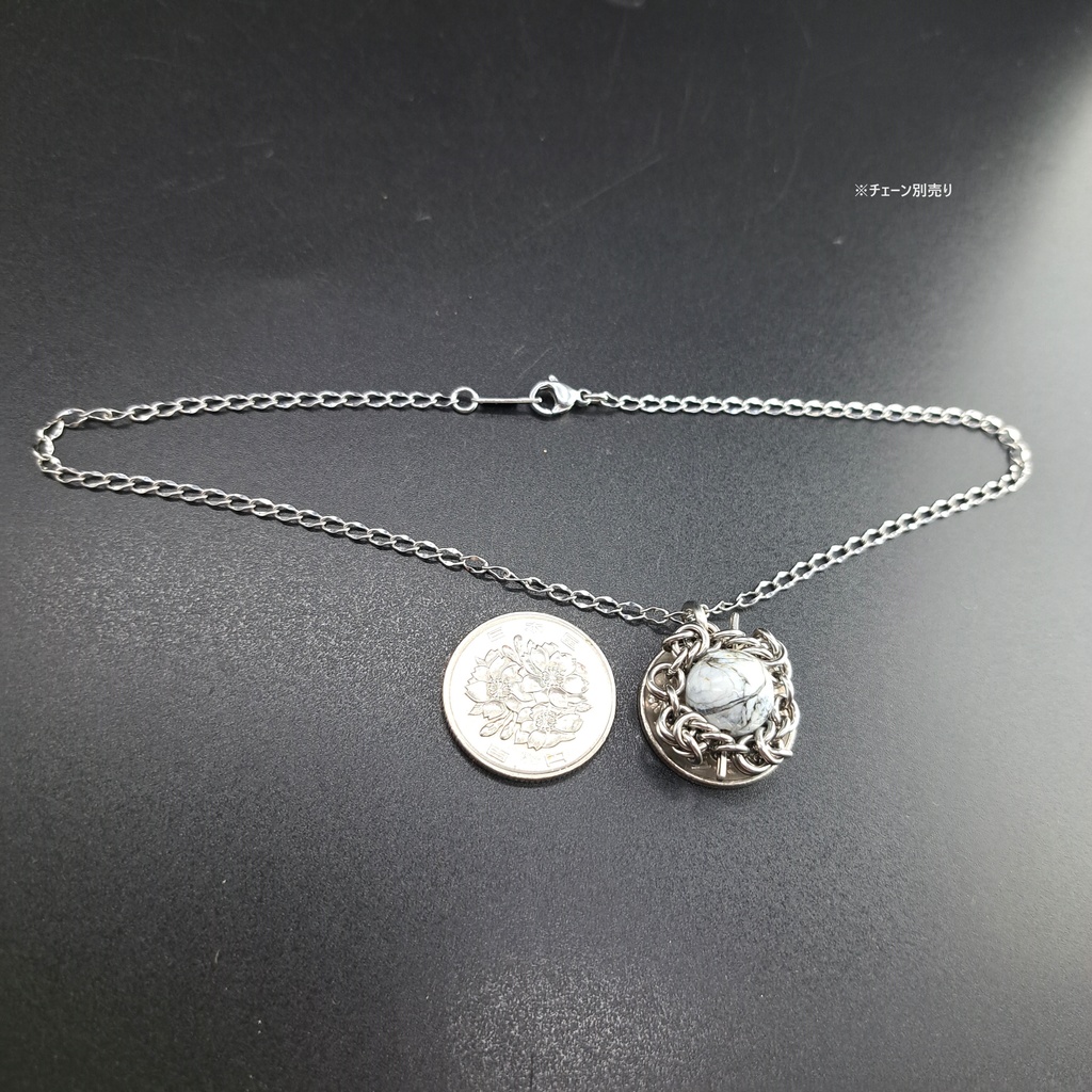 特有模様が美しい コモンブルーオパール ペンダントトップ