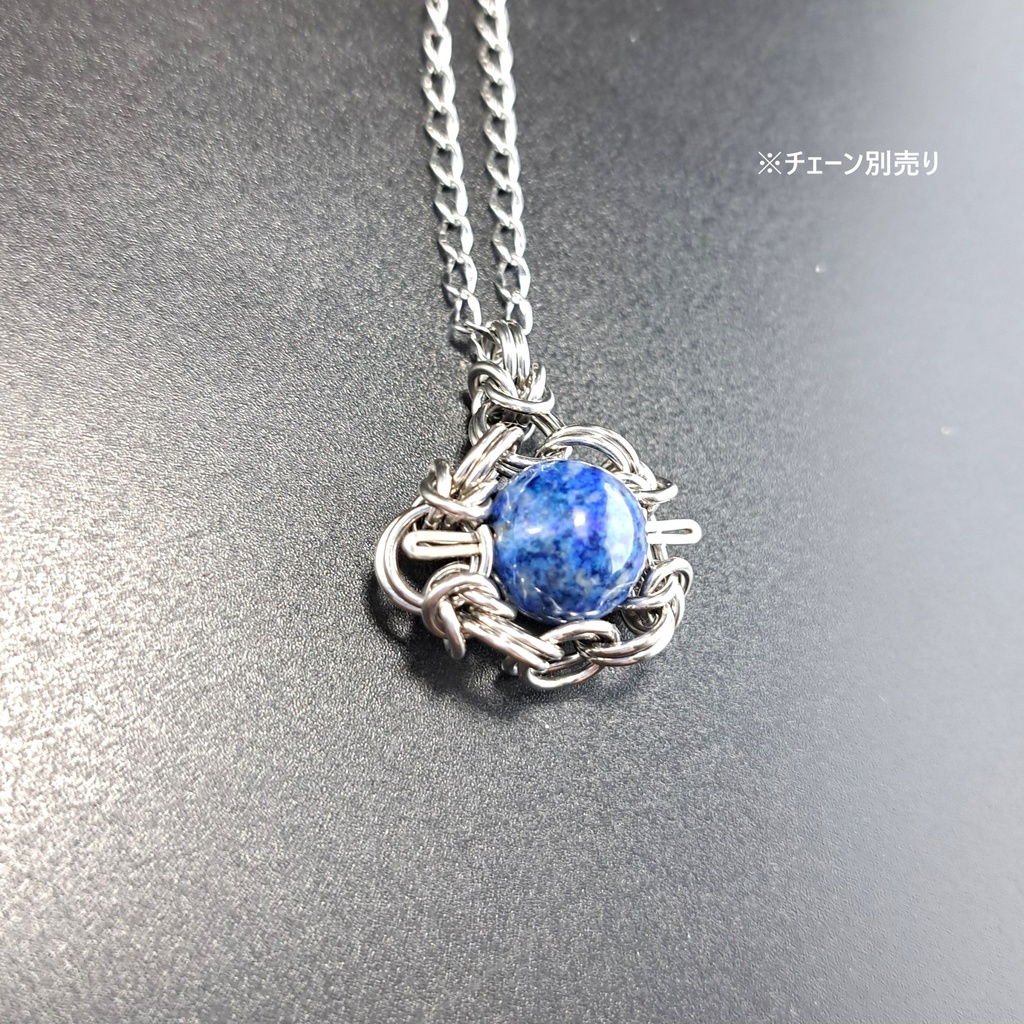 モザイクアートの様な美しさ! マトリックス ラズライト ペンダントトップ