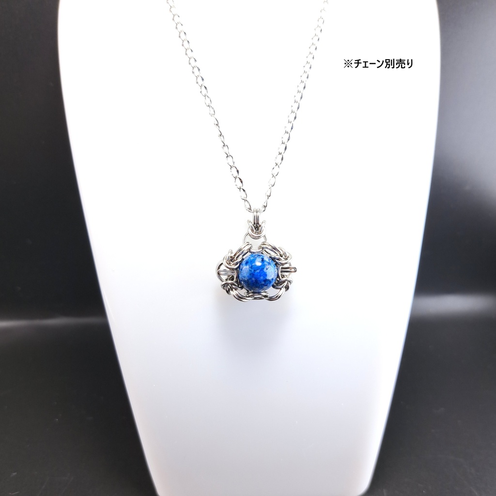 モザイクアートの様な美しさ! マトリックス ラズライト ペンダントトップ