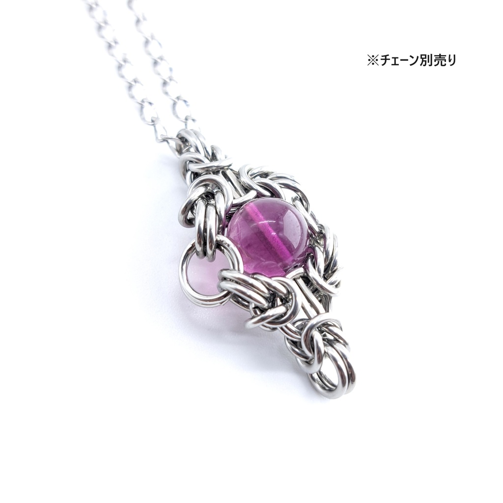 パープル フローライト ペンダントトップ