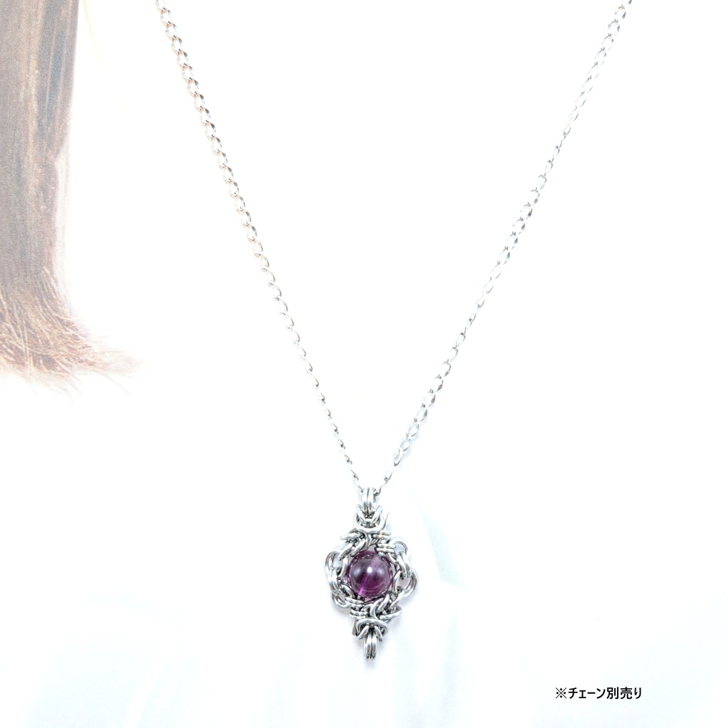 高透明! パープルフローライト ペンダントトップ|赤紫 蛍石 天然石アクセサリー
