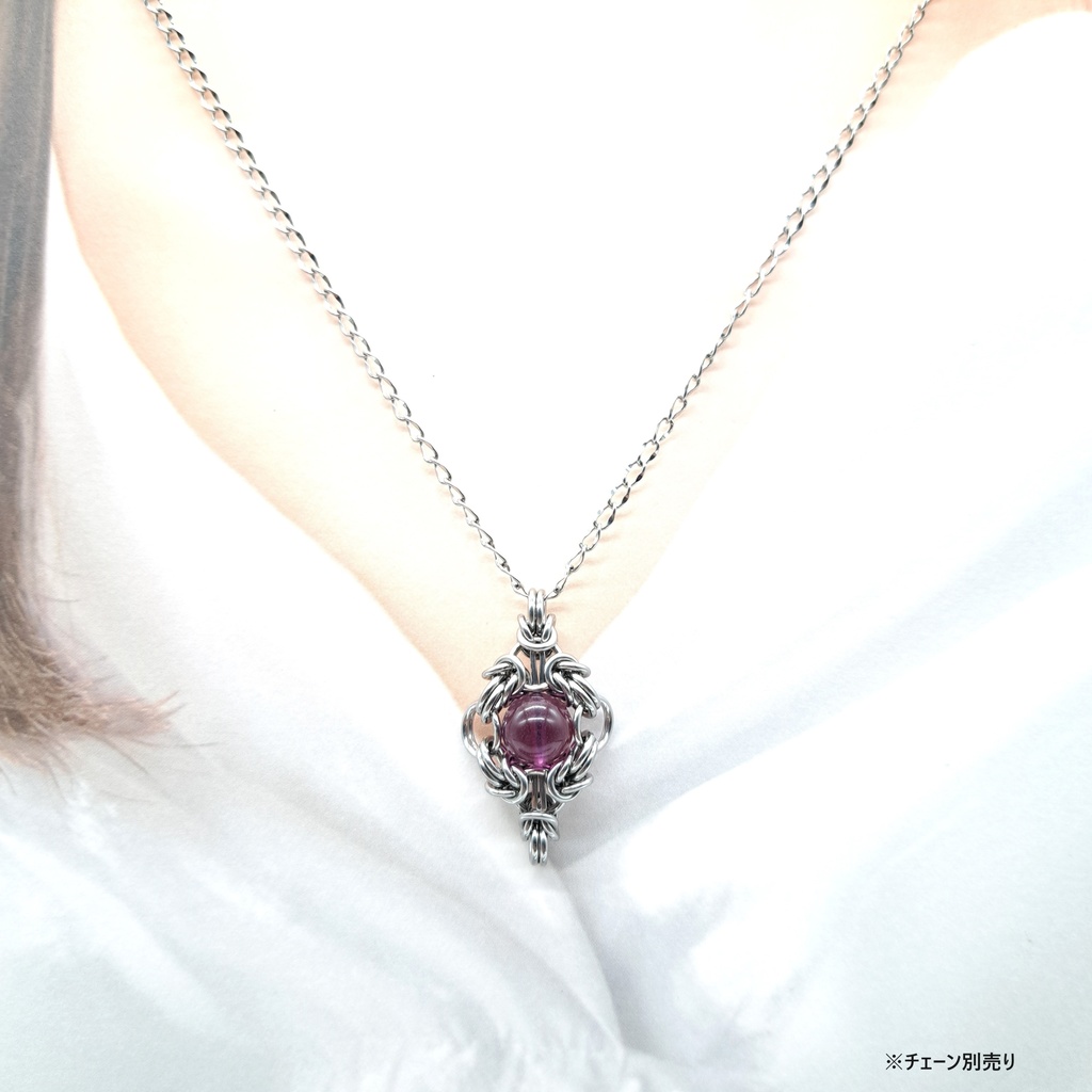 パープル フローライト ペンダントトップ