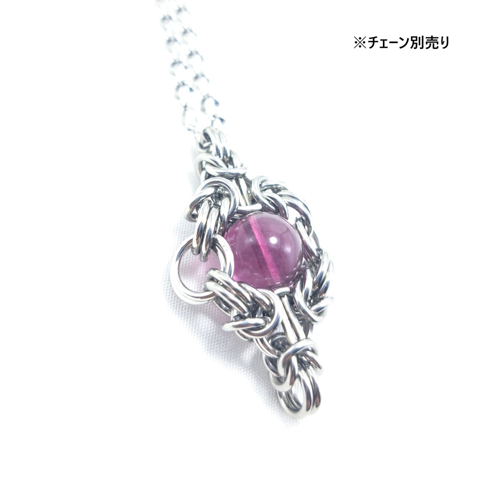 高透明! パープルフローライト ペンダントトップ|赤紫 蛍石 天然石アクセサリー