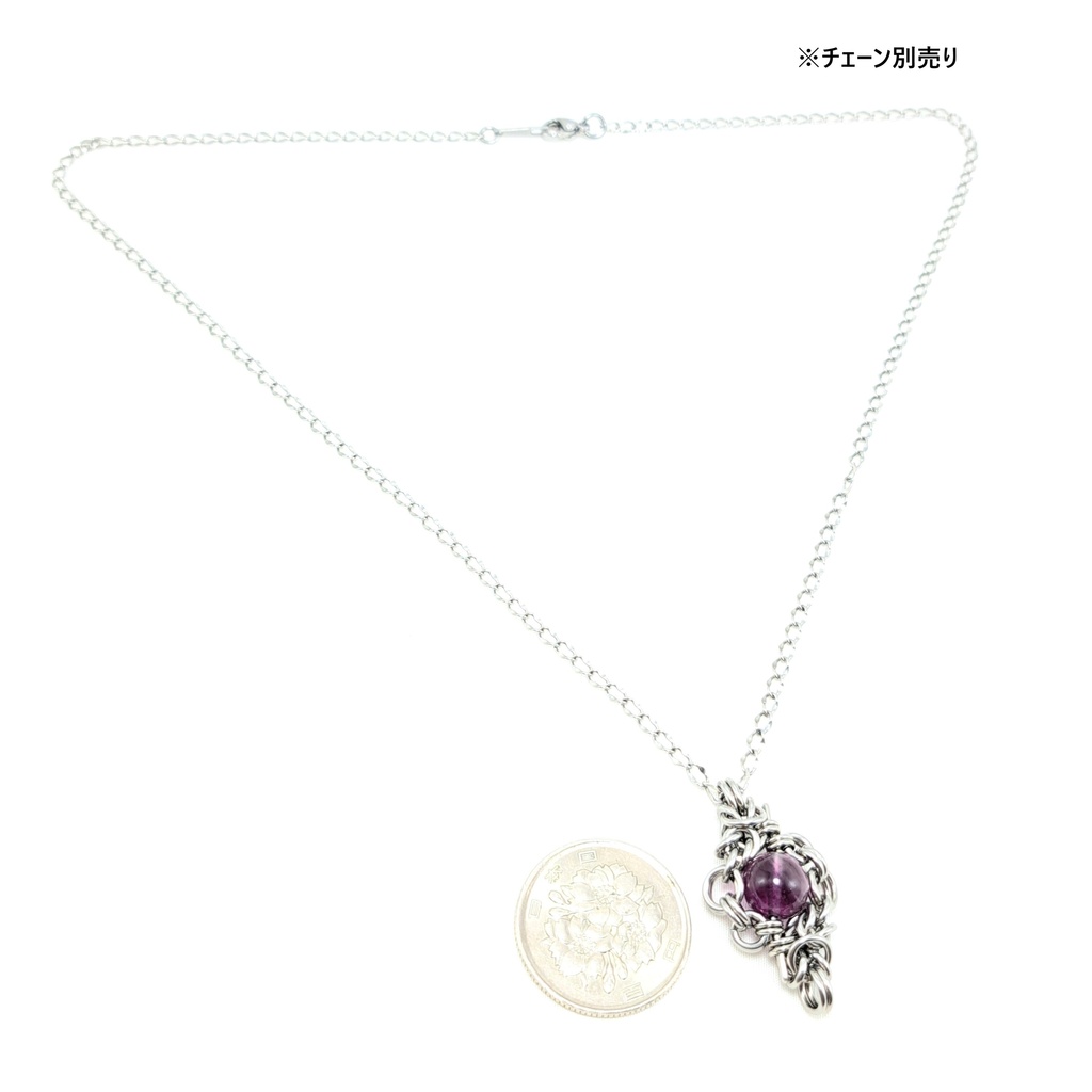 高透明! パープルフローライト ペンダントトップ|赤紫 蛍石 天然石アクセサリー