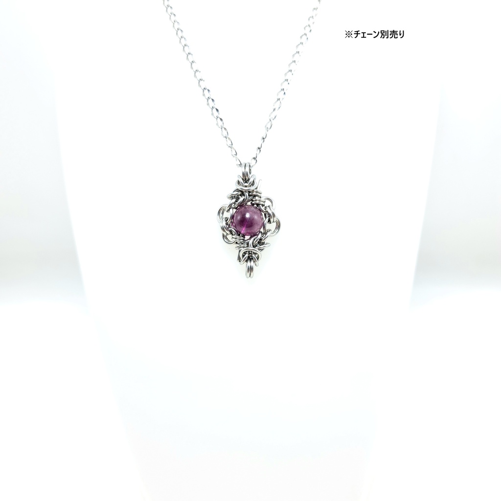 高透明! パープルフローライト ペンダントトップ|赤紫 蛍石 天然石アクセサリー