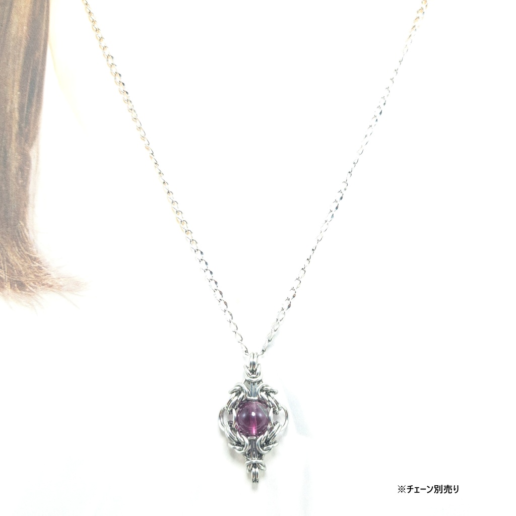 高透明! パープルフローライト ペンダントトップ|赤紫 蛍石 天然石アクセサリー