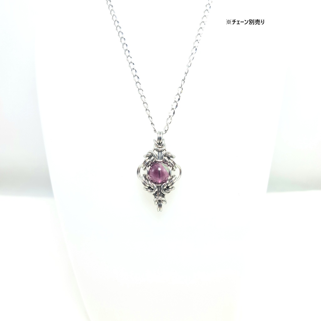 高透明! パープルフローライト ペンダントトップ|赤紫 蛍石 天然石アクセサリー
