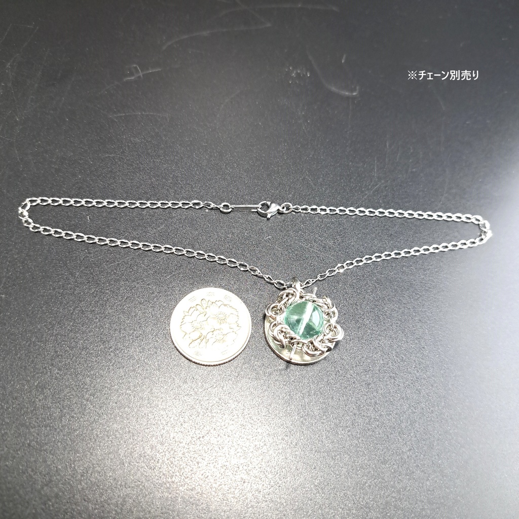 蛍光色が美しい ブルーグリーン フローライト ペンダントトップ