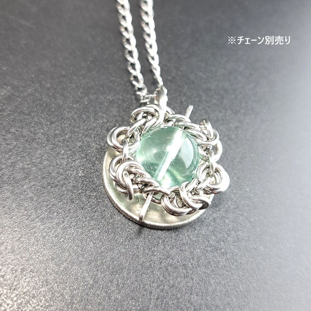 蛍光色が美しい ブルーグリーン フローライト ペンダントトップ