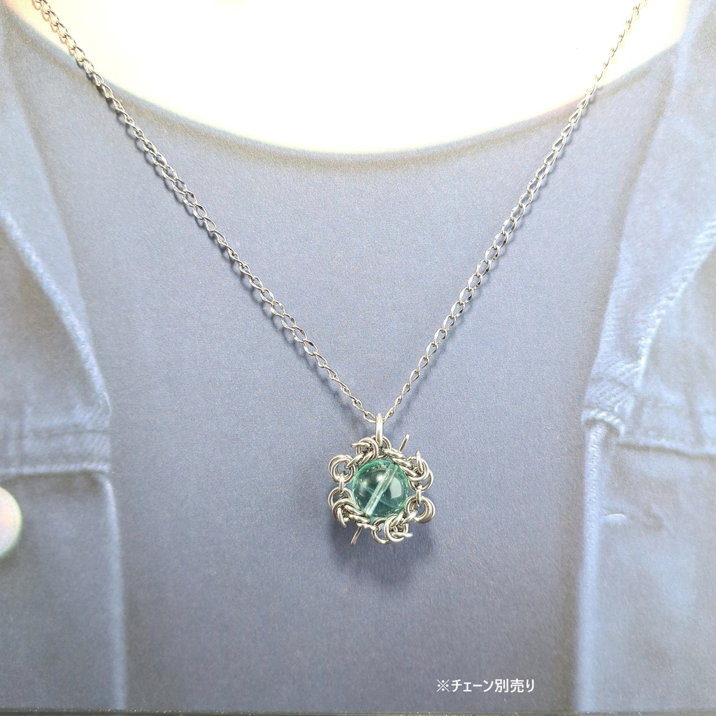 蛍光色が美しい ブルーグリーン フローライト ペンダントトップ