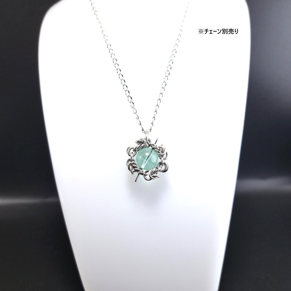 蛍光色が美しい ブルーグリーン フローライト ペンダントトップ