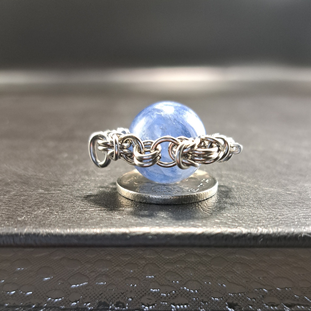 大珠・発色良好! カイヤナイトシリカ ペンダントトップ