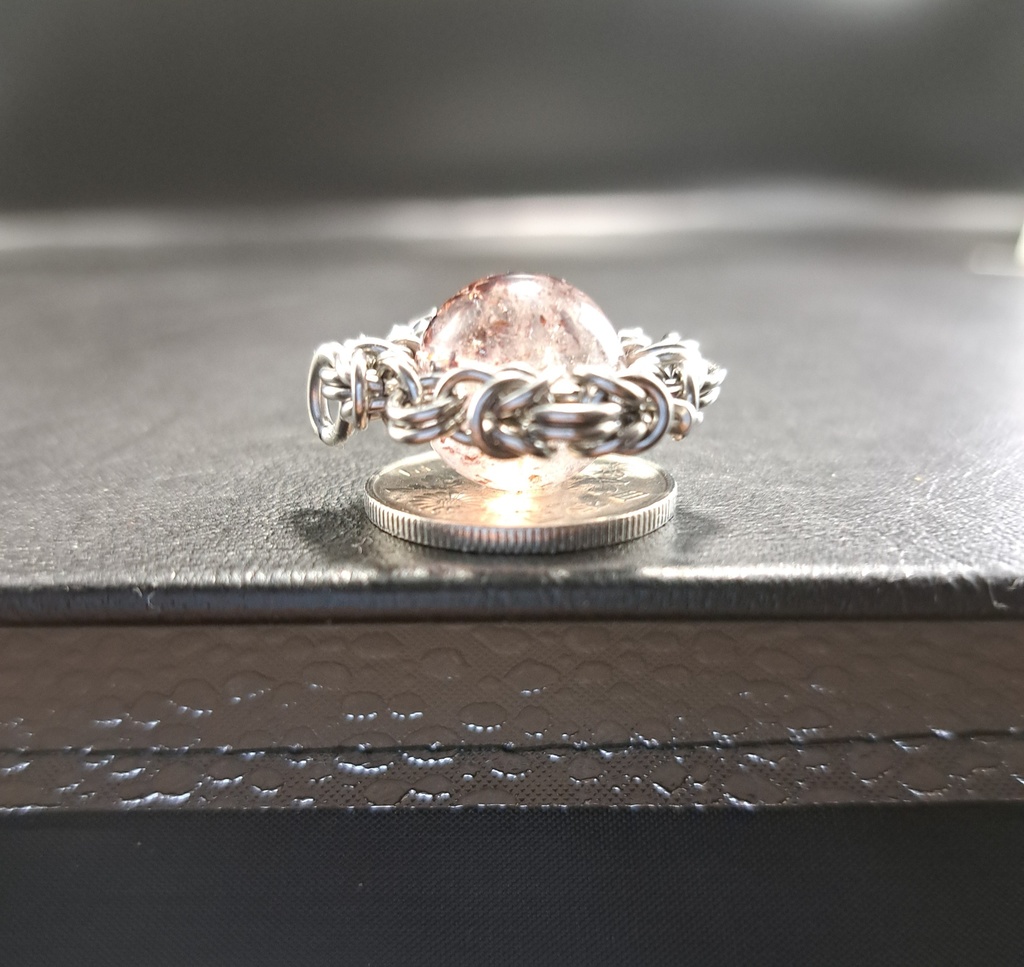 大珠で迫力満点! ファイアー クォーツ(レピドクロサイトインクォーツ)ペンダントトップ