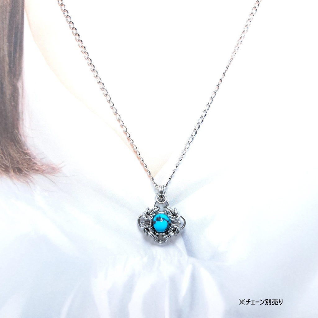 良質! フーベイ(湖北省)産 ターコイズ ペンダントトップ