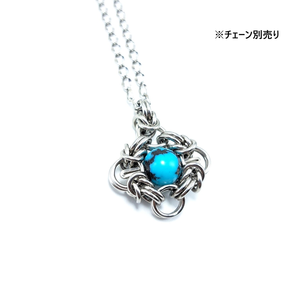 良質! フーベイ(湖北省)産 ターコイズ ペンダントトップ