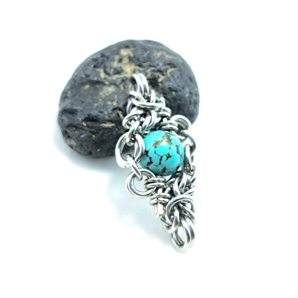 良質! フーベイ（湖北省）産　ターコイズ ペンダントトップ