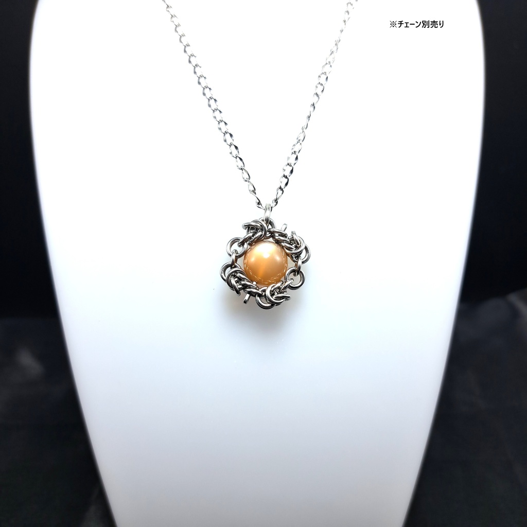 オレンジブラウン ムーンストーン ペンダントトップ