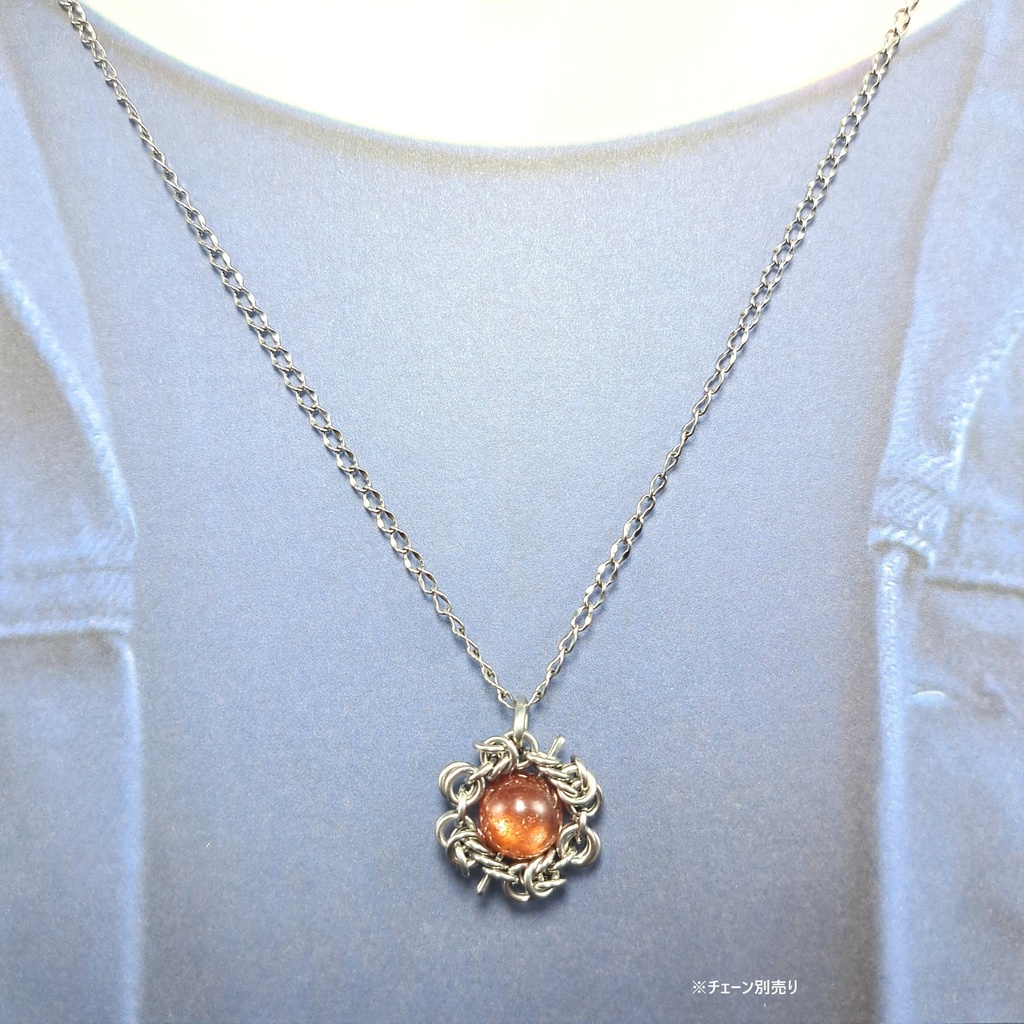 濃厚な色合い&煌めき! サンストーン ペンダントトップ