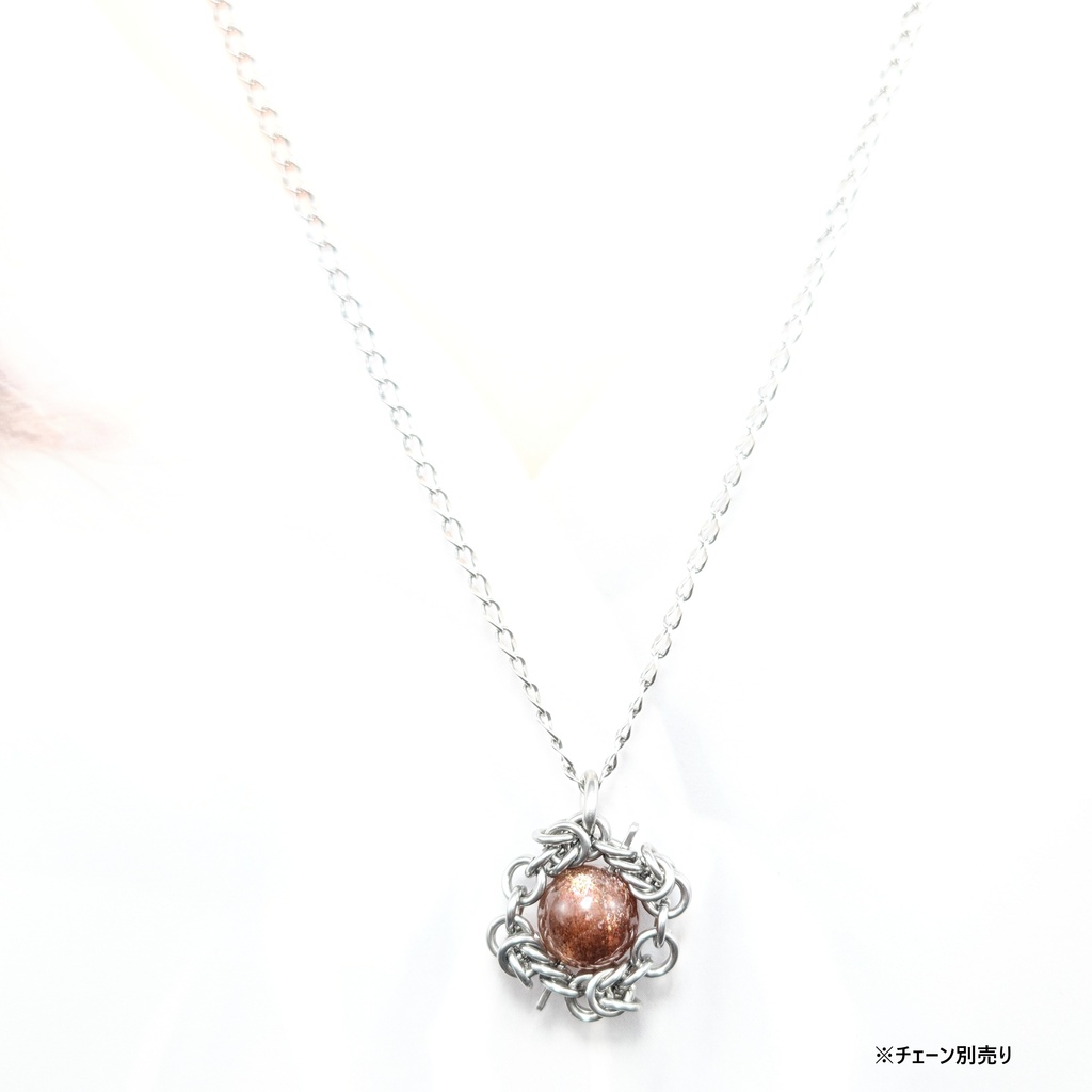 濃厚な色合い&煌めき! サンストーン ペンダントトップ
