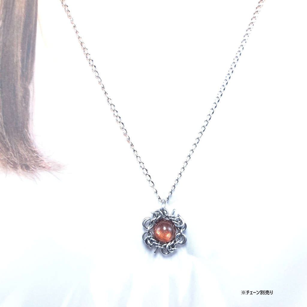 濃厚な色合い&煌めき! サンストーン ペンダントトップ