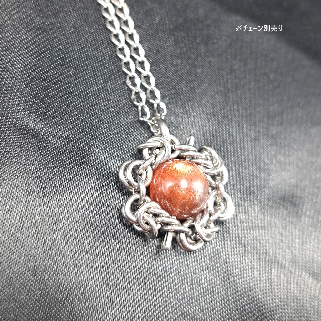 濃厚な色合い&煌めき! サンストーン ペンダントトップ