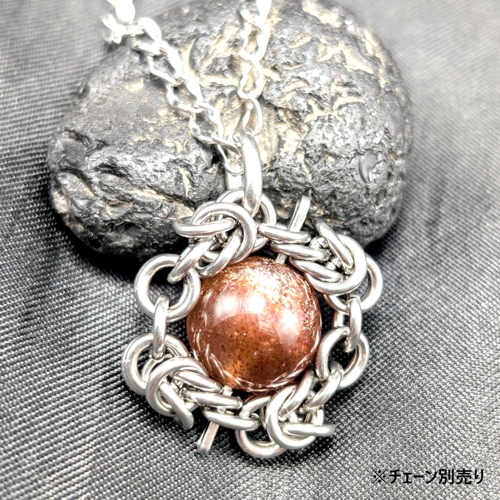 濃厚な色合い&煌めき! サンストーン ペンダントトップ