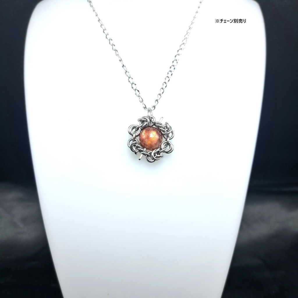 濃厚な色合い&煌めき! サンストーン ペンダントトップ