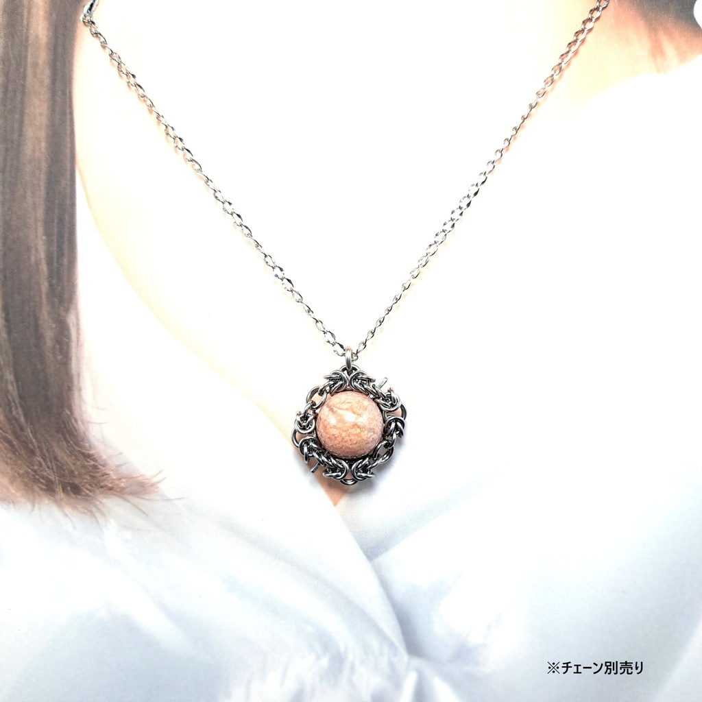 桜花爛漫! 桜メノウ ( チェリーブロッサムアゲート ) ペンダントトップ